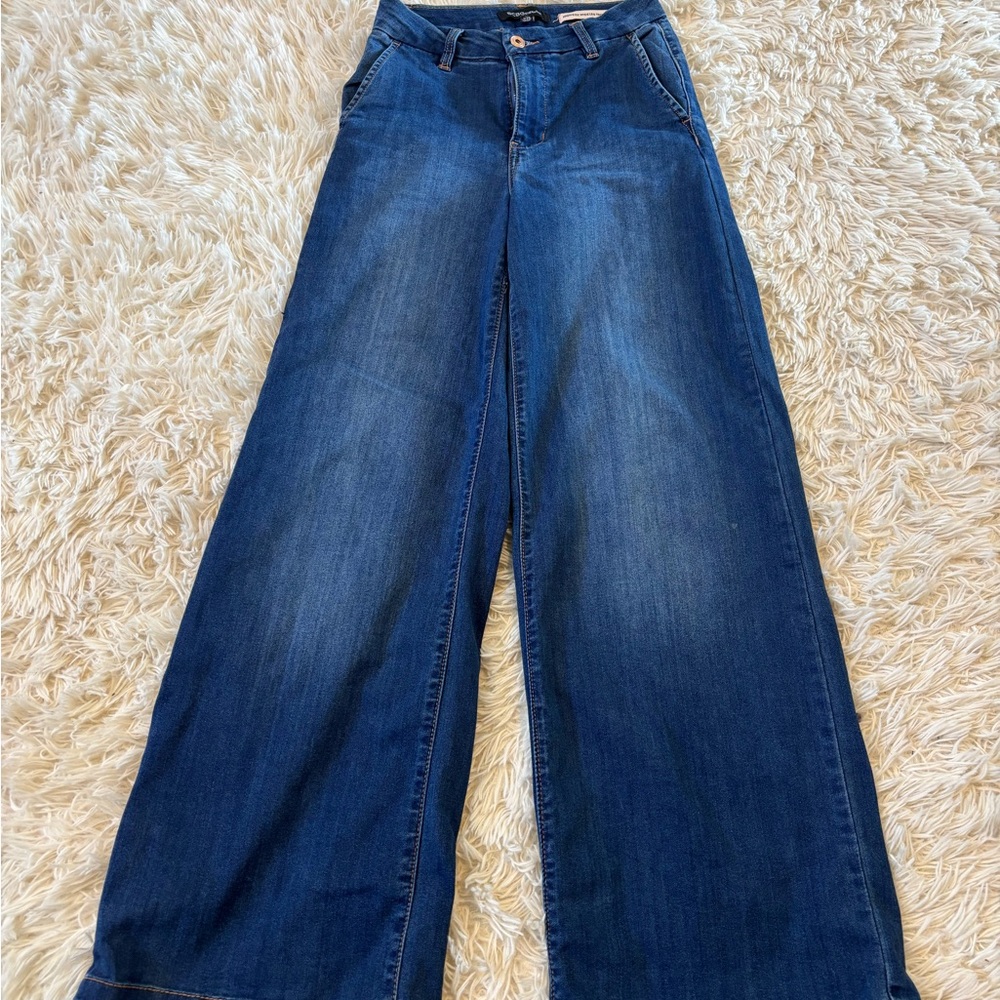 BCBGeneration Dark Blue Wide Leg Jeans